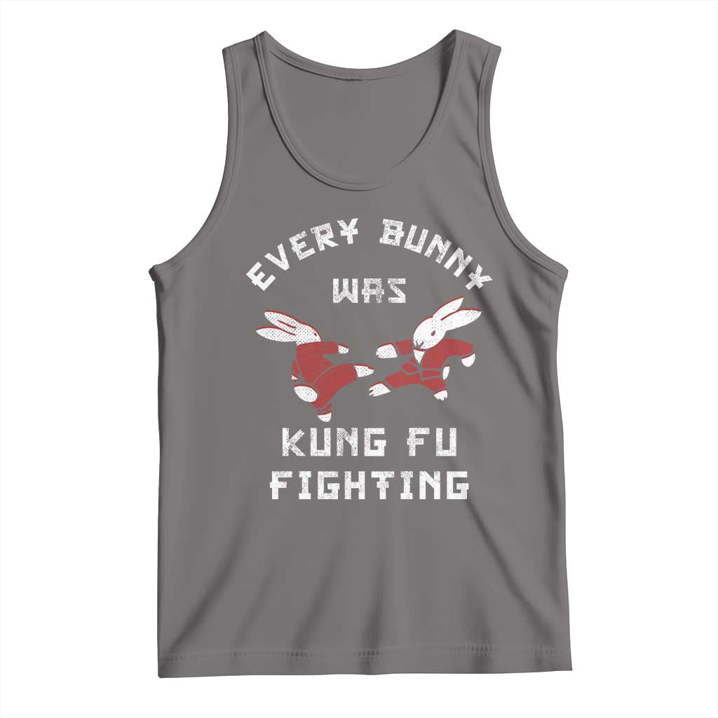 Every Bunny Was Kung Fu Fighting Tank Top Funny Cool Easter Graphic TS10 Deep Heather Print Your Wear