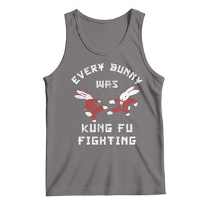 Every Bunny Was Kung Fu Fighting Tank Top Funny Cool Easter Graphic TS10 Deep Heather Print Your Wear