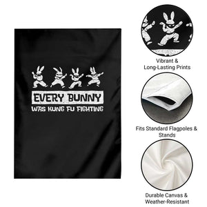 Bunny Kung Fu Fighting Garden Flag Funny Easter Vintage Graphic TS10 Print Your Wear