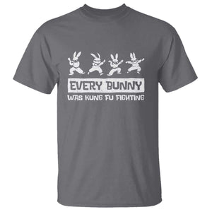 Bunny Kung Fu Fighting T Shirt Funny Easter Vintage Graphic TS10 Charcoal Print Your Wear