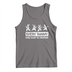 Bunny Kung Fu Fighting Tank Top Funny Easter Vintage Graphic TS10 Deep Heather Print Your Wear