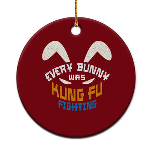 Every Bunny Was Kung Fu Fighting Ceramic Ornament Funny Easter Vintage Rabbit Face TS10 1pc Red Print Your Wear