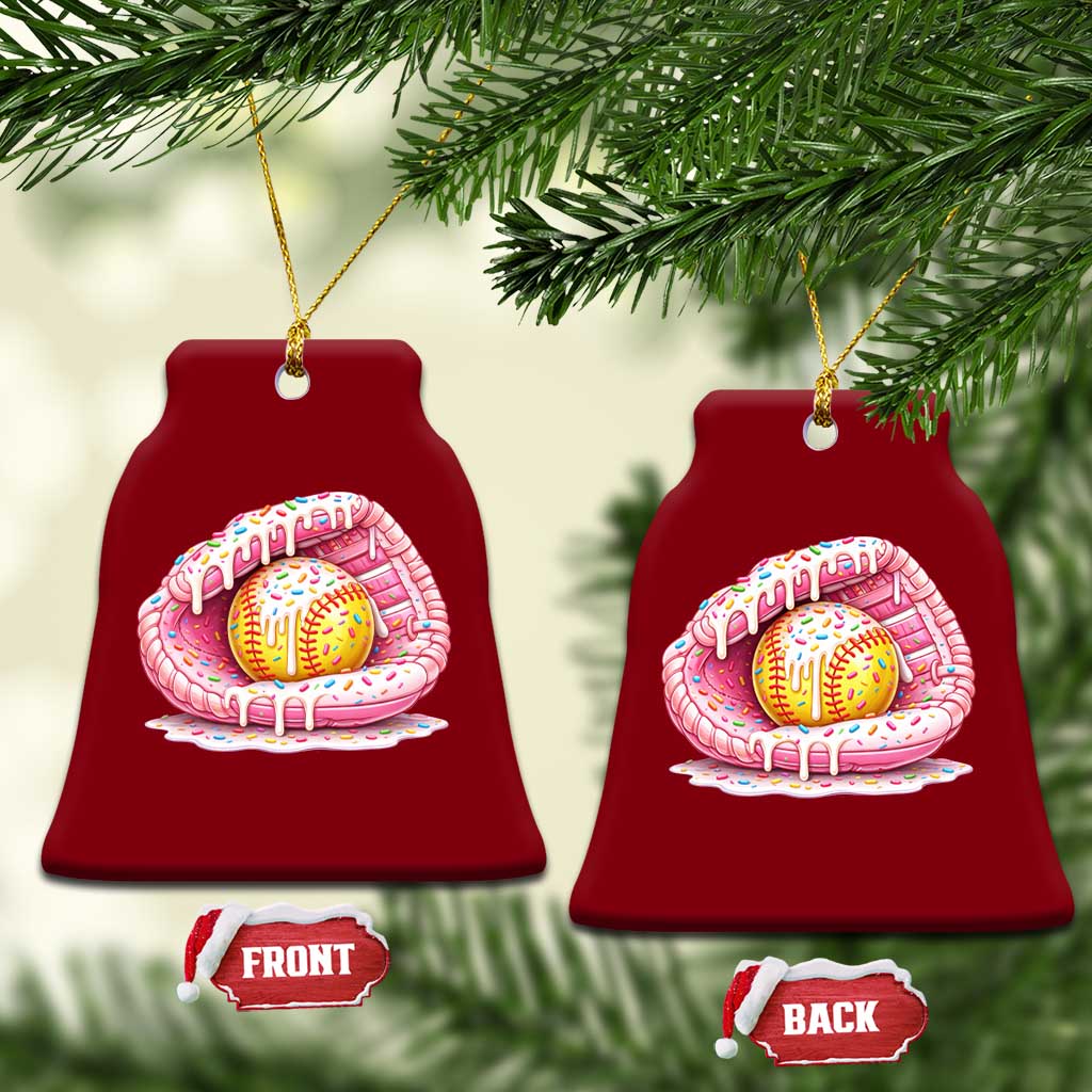 Softball Drip Ceramic Ornament Ice Cream Sprinkles Softball Glove Girls Kid TS10 Print Your Wear
