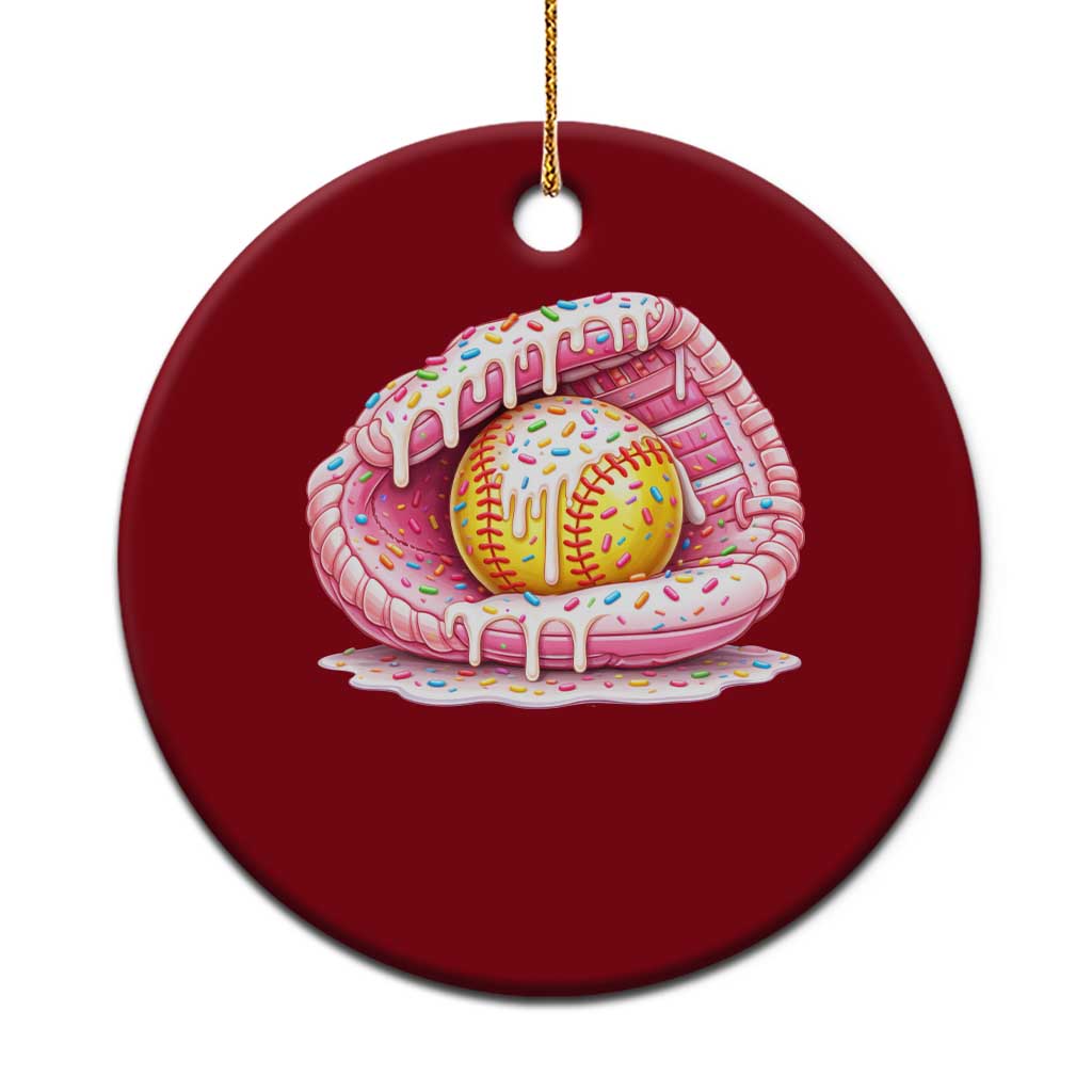 Softball Drip Ceramic Ornament Ice Cream Sprinkles Softball Glove Girls Kid TS10 1pc Red Print Your Wear