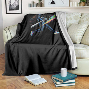 Softball Player Drip Throw Blanket TS10 Print Your Wear