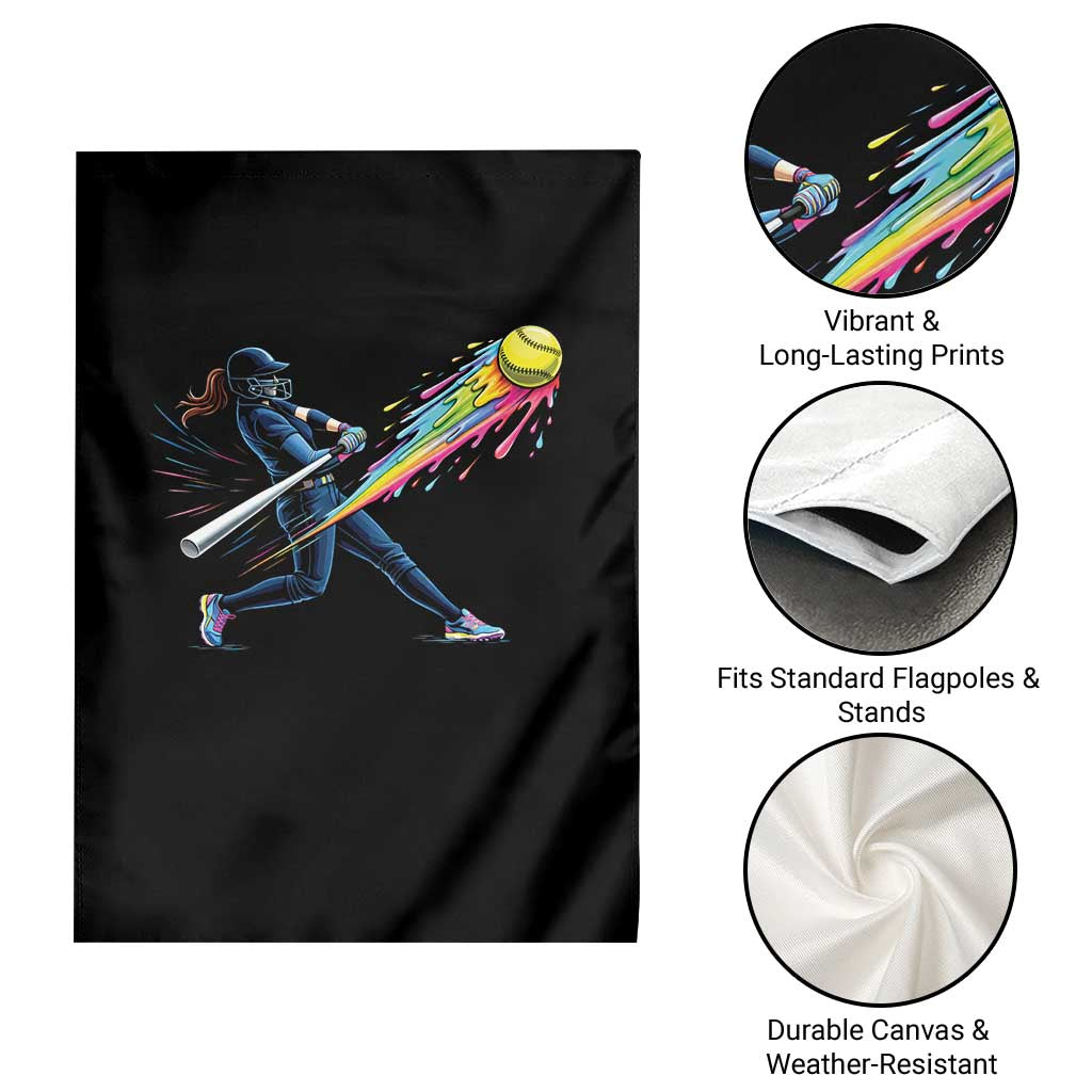 Softball Player Drip Garden Flag TS10 Print Your Wear