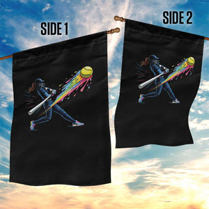 Softball Player Drip Garden Flag TS10 Print Your Wear