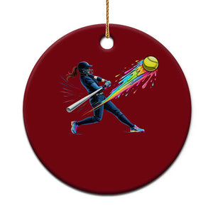 Softball Player Drip Ceramic Ornament TS10 1pc Red Print Your Wear