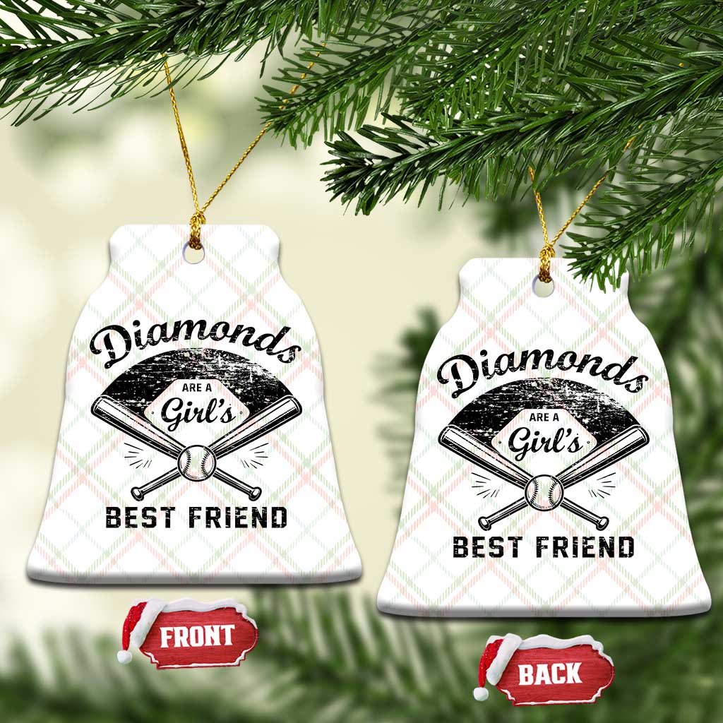 Softball Mom Gift Ceramic Ornament Diamonds Are A Girls Best Friend TS10 Print Your Wear
