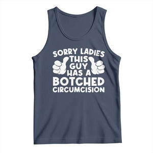 Inappropriate Adult Tank Top This Guy Botched Funny Cringe Offensive Humor Men TS10 Navy Print Your Wear