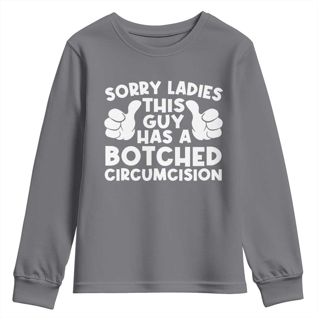 Inappropriate Adult Youth Sweatshirt This Guy Botched Funny Cringe Offensive Humor Men TS10 Charcoal Print Your Wear