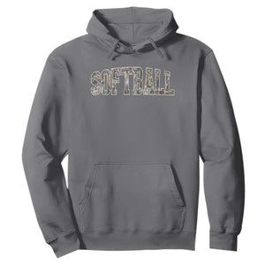 Camo Softball Hoodie Vintage Camouflage Softball Varsity Game Day TS10 Charcoal Print Your Wear