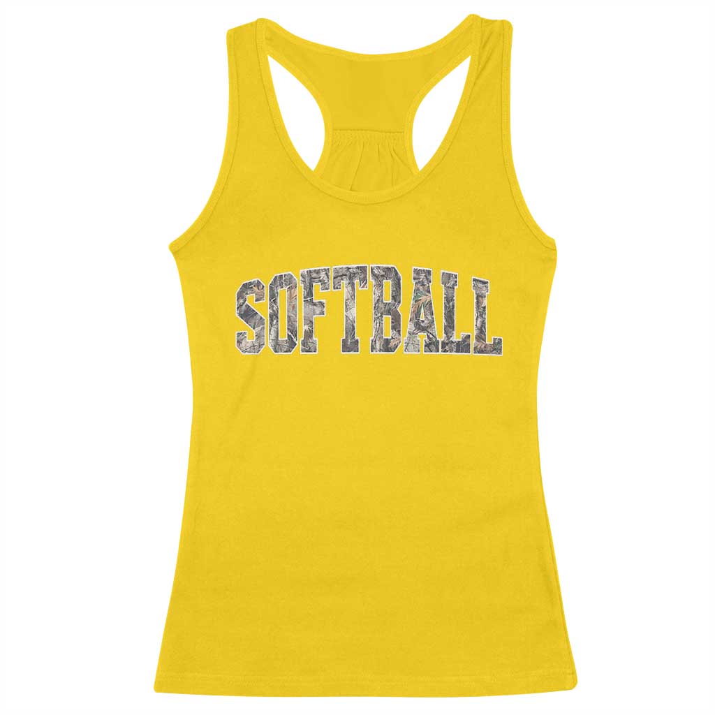 Camo Softball Racerback Tank Top Vintage Camouflage Softball Varsity Game Day TS10 Daisy Print Your Wear