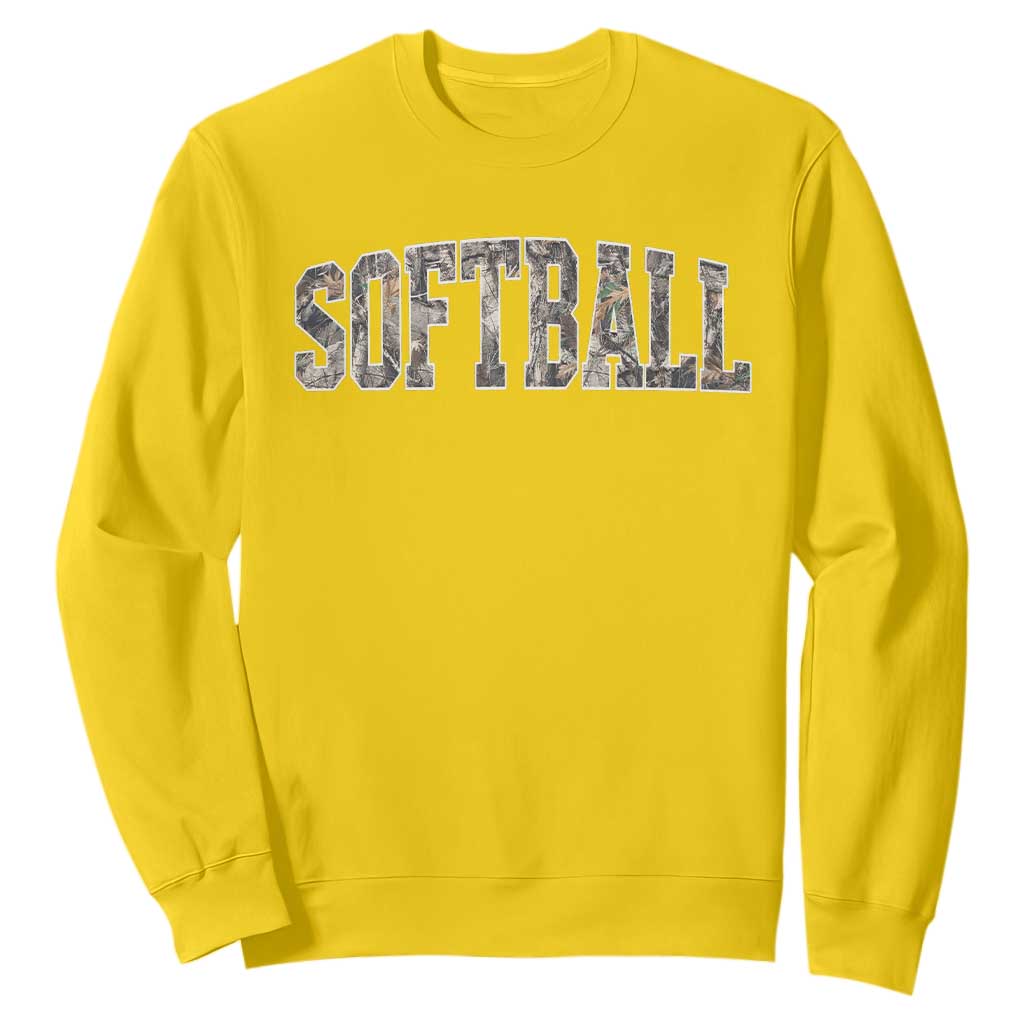 Camo Softball Sweatshirt Vintage Camouflage Softball Varsity Game Day TS10 Daisy Print Your Wear