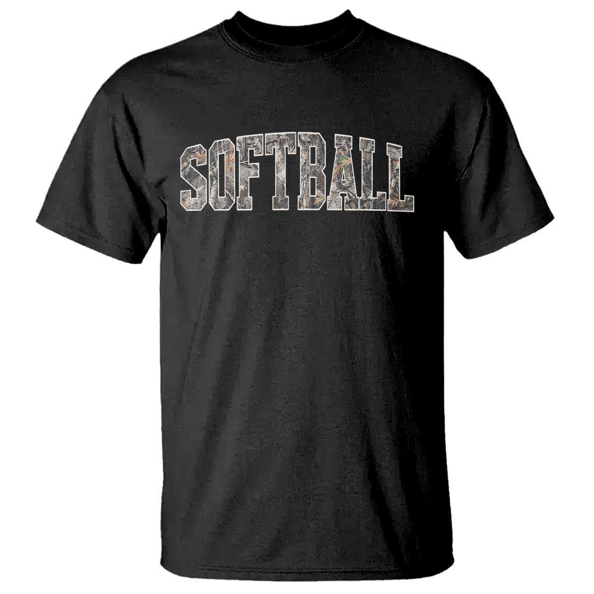 Camo Softball T Shirt Vintage Camouflage Softball Varsity Game Day TS10 Black Print Your Wear