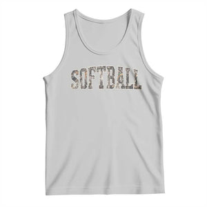 Camo Softball Tank Top Vintage Camouflage Softball Varsity Game Day TS10 Ash Print Your Wear