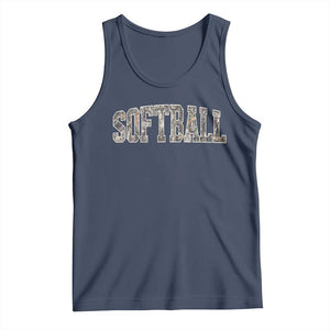 Camo Softball Tank Top Vintage Camouflage Softball Varsity Game Day TS10 Navy Print Your Wear