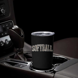 Camo Softball Tumbler Cup Vintage Camouflage Softball Varsity Game Day TS10 Print Your Wear