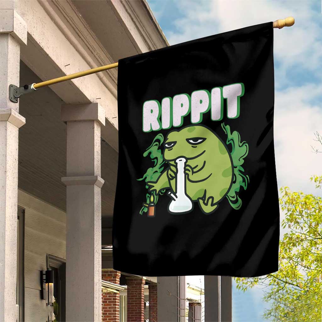 Rippit Frog Meme Garden Flag Funny Stoner Bong Rip TS10 Print Your Wear