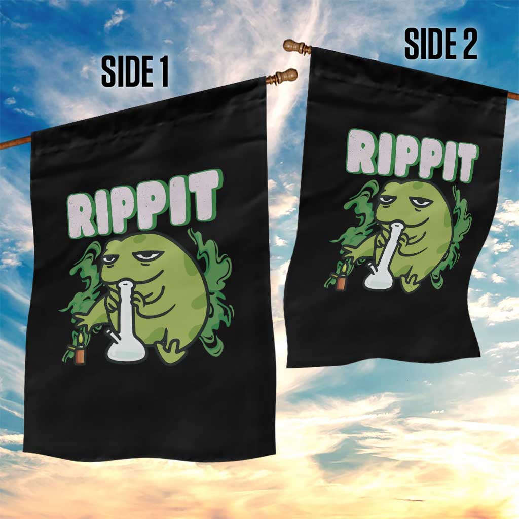 Rippit Frog Meme Garden Flag Funny Stoner Bong Rip TS10 Print Your Wear