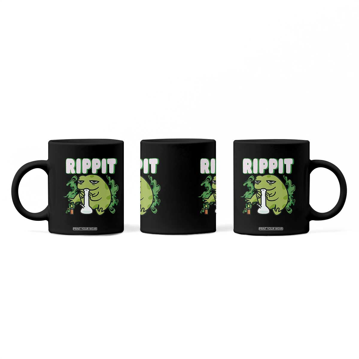 Rippit Frog Meme Coffee Mug Funny Stoner Bong Rip TS10 Print Your Wear