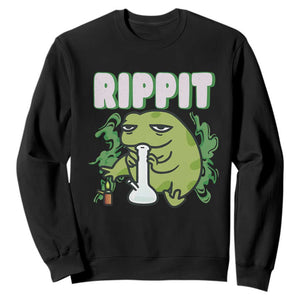 Rippit Frog Meme Sweatshirt Funny Stoner Bong Rip TS10 Black Print Your Wear