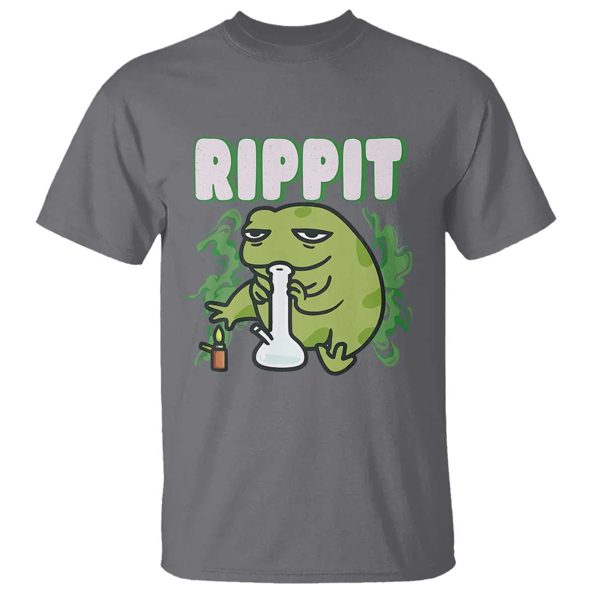 Rippit Frog Meme T Shirt Funny Stoner Bong Rip TS10 Charcoal Print Your Wear