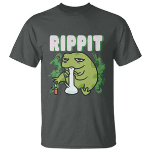 Rippit Frog Meme T Shirt Funny Stoner Bong Rip TS10 Dark Heather Print Your Wear