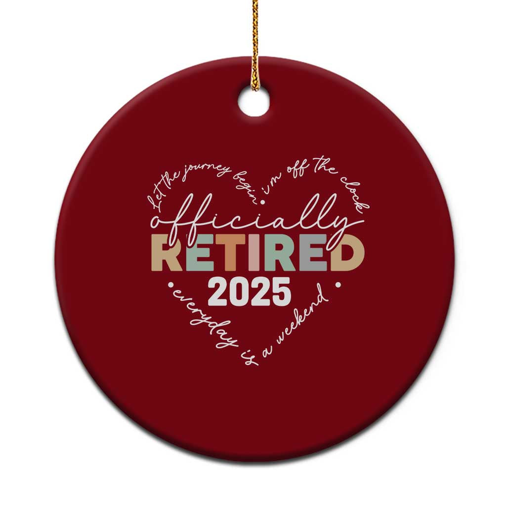 Officially Retired 2025 Ceramic Ornament Women Retirement Vintage TS10 1pc Red Print Your Wear