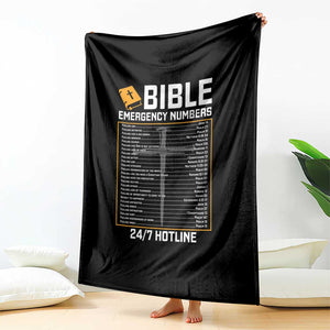 Bible Emergency Numbers Throw Blanket Funny Christian Bible Jesus Religious TS10 Print Your Wear
