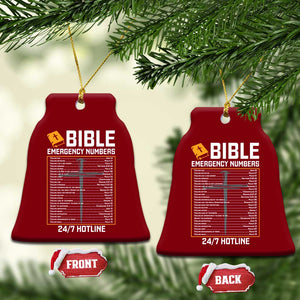 Bible Emergency Numbers Ceramic Ornament Funny Christian Bible Jesus Religious TS10 Print Your Wear