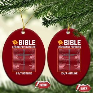 Bible Emergency Numbers Ceramic Ornament Funny Christian Bible Jesus Religious TS10 Print Your Wear