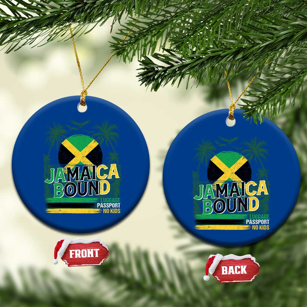 Jamaican Travel Ceramic Ornament Straight Trippin Jamaica Vacation Retro TS10 1pc Blue Print Your Wear