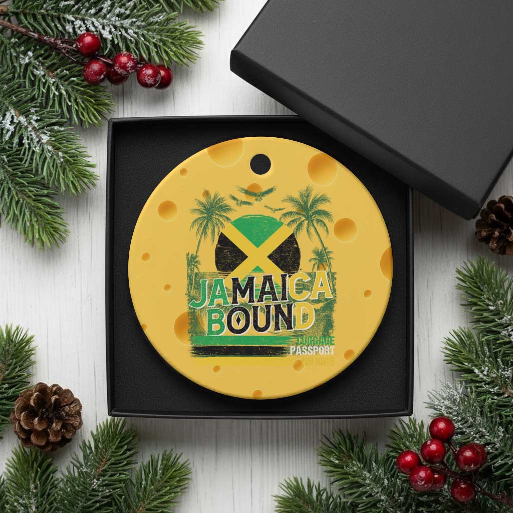 Jamaican Travel Ceramic Ornament Straight Trippin Jamaica Vacation Retro TS10 1pc Yellow Cheese Print Your Wear