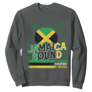 Jamaican Travel Sweatshirt Straight Trippin Jamaica Vacation Retro TS10 Dark Heather Print Your Wear