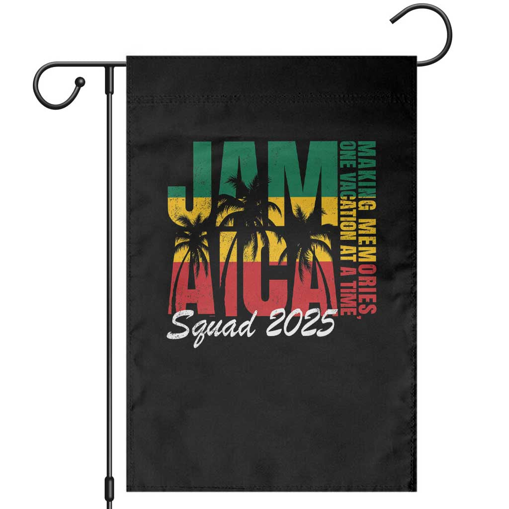 Family Vacation Jamaica 2025 Garden Flag Matching Girls Trip Jamaica Squad TS10 Black Print Your Wear