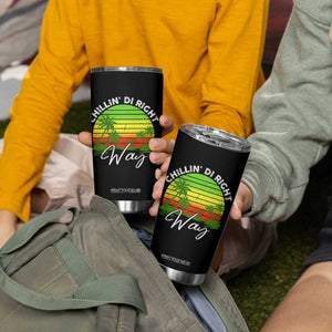 Jamaican Reggae Vibes Tumbler Cup Retro Rasta Sunset Chill Chillin Di Right Way TS10 Print Your Wear