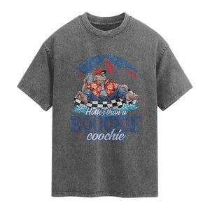 Trump Hotter Than A Hoochie Coochie Washed Cotton T-Shirt