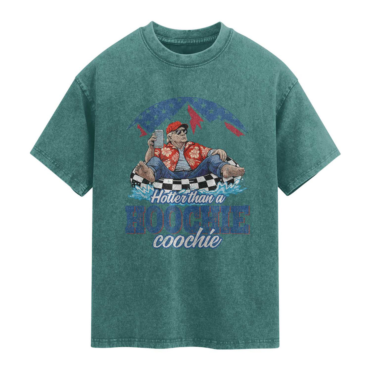 Trump Hotter Than A Hoochie Coochie Washed Cotton T-Shirt
