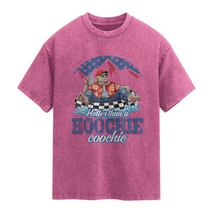 Trump Hotter Than A Hoochie Coochie Washed Cotton T-Shirt
