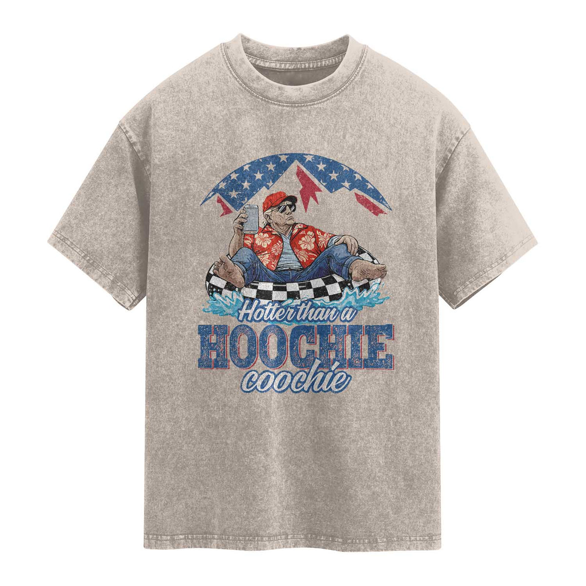 Trump Hotter Than A Hoochie Coochie Washed Cotton T-Shirt