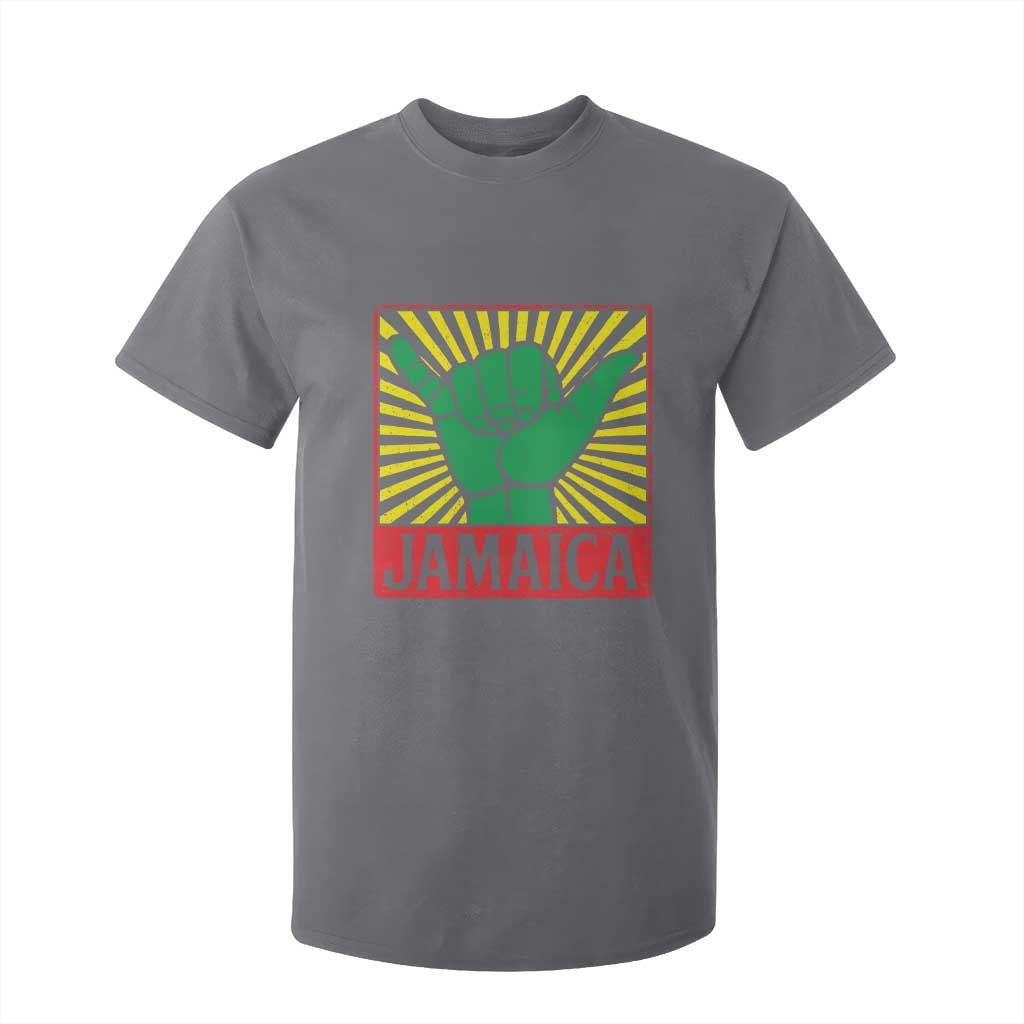 Jamaica Rasta Shaka Sign T Shirt For Kid Retro Reggae Vibes TS10 Charcoal Print Your Wear