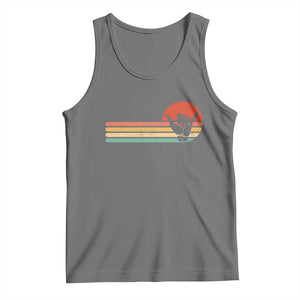 Shaka Hand Tank Top Retro Vintage Shaka Sign Rasta Hawaii Hawaiian TS10 Black Heather Print Your Wear