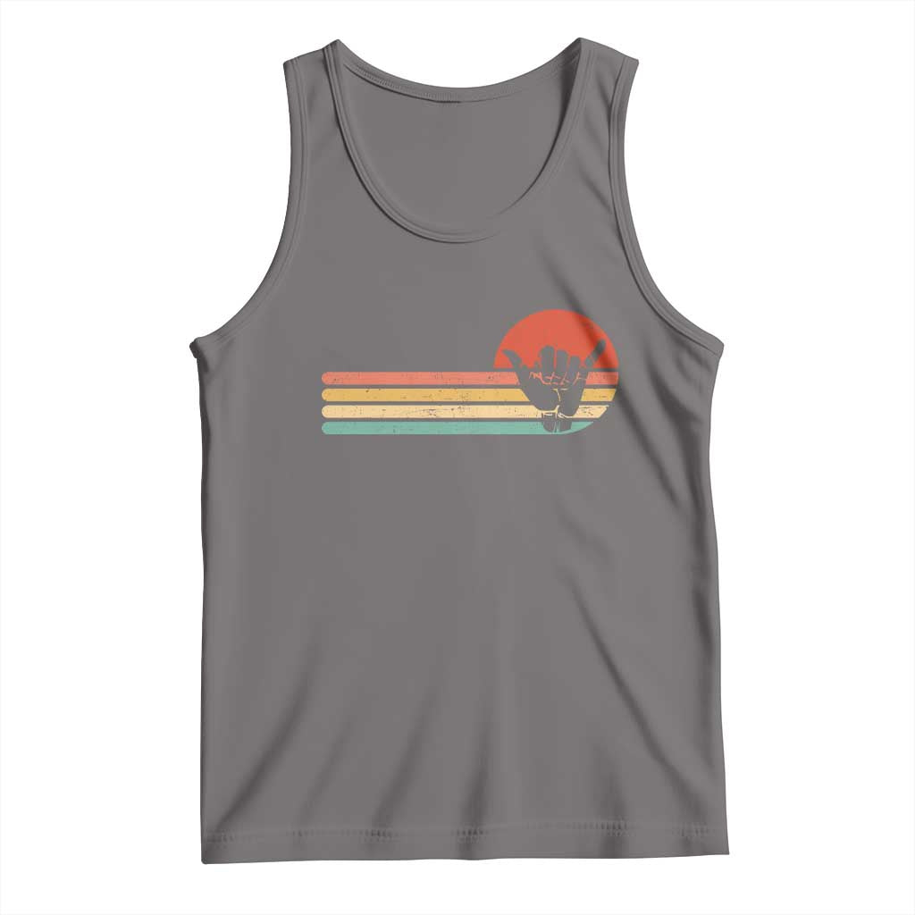 Shaka Hand Tank Top Retro Vintage Shaka Sign Rasta Hawaii Hawaiian TS10 Deep Heather Print Your Wear