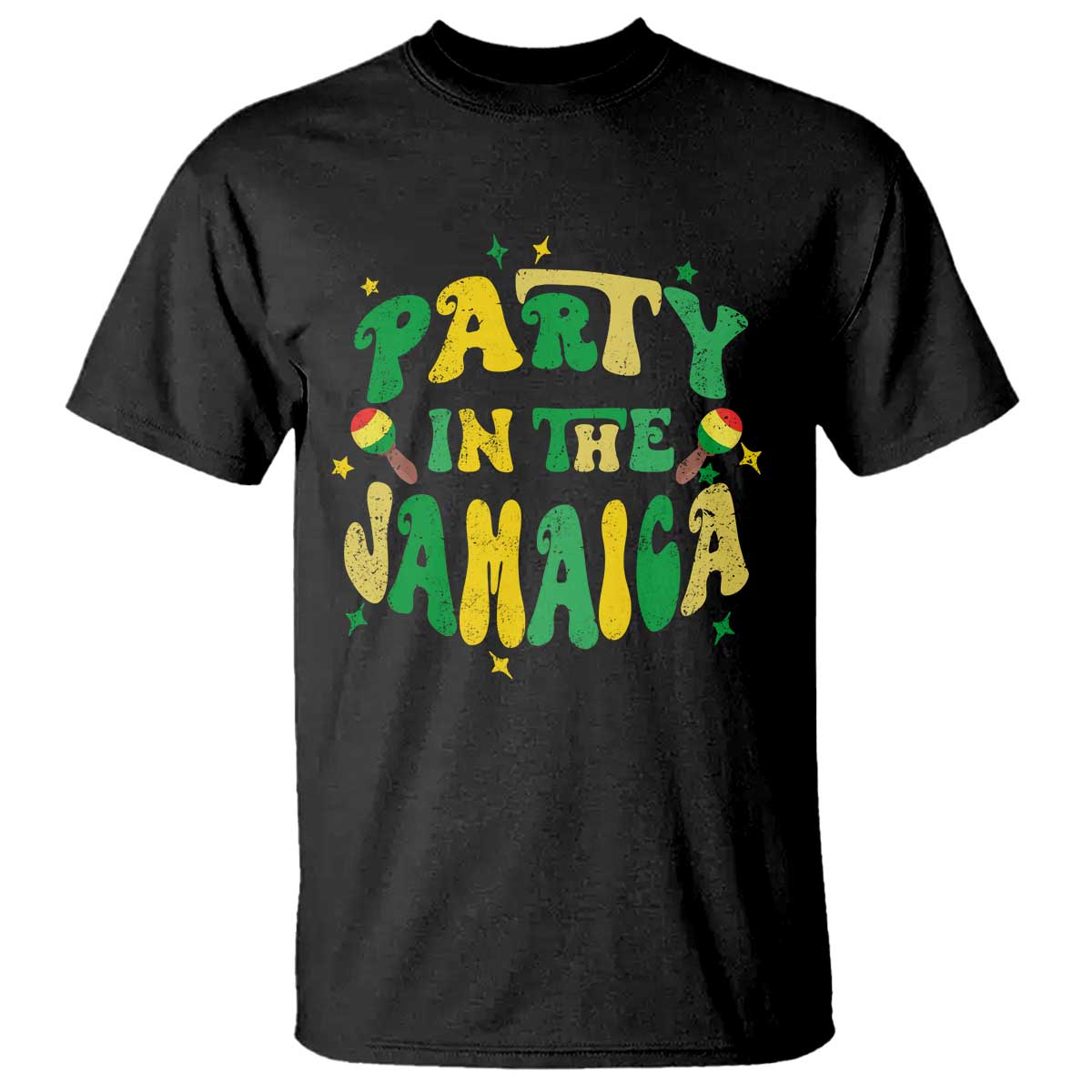 Party in The Jamaica T Shirt Funny Jamaican Independence Day TS10 Black Print Your Wear
