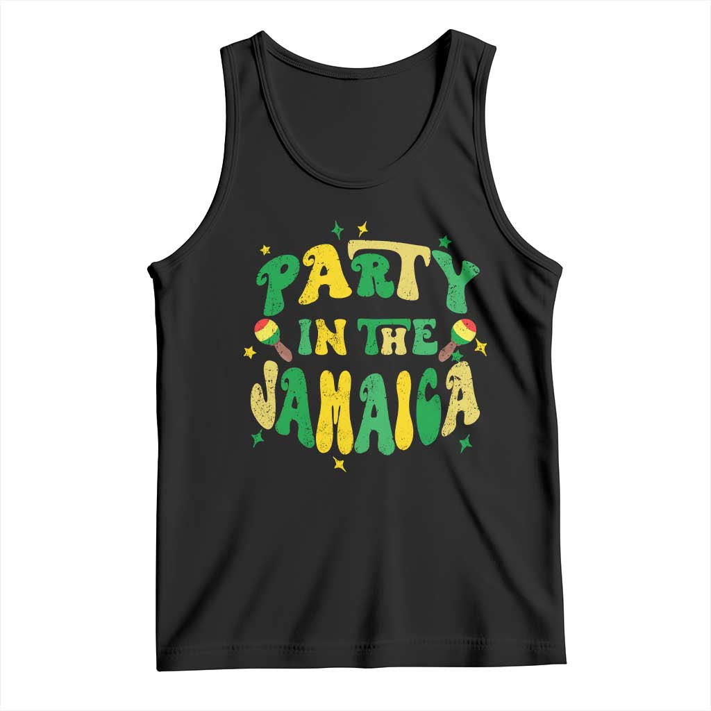 Party in The Jamaica Tank Top Funny Jamaican Independence Day TS10 Black Print Your Wear