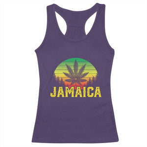 Jamaica Stoner Racerback Tank Top Rasta Sunset Cannabis Marijuana Weed Lovers 420 TS10 Purple Print Your Wear