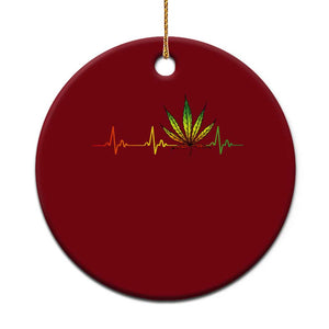 Reggae Weed Ceramic Ornament Rasta Marijuana Leaf Heartbeat Weed Lovers 420 TS10 1pc Red Print Your Wear