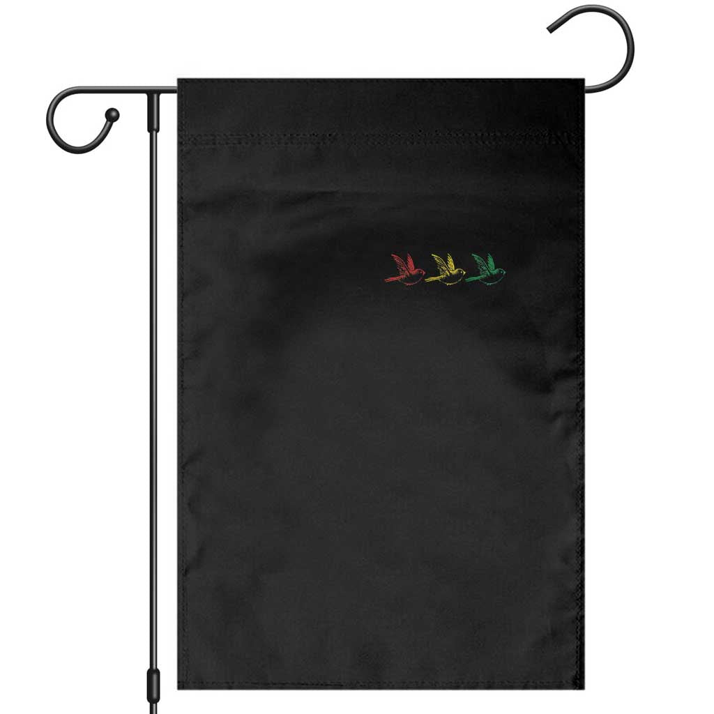 Little Birds Garden Flag Rastafari Rasta Reggae Music Jamaican Pride TS10 Black Print Your Wear