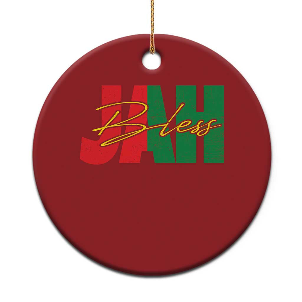Rastafarian Jah Bless Christmas Ornament Retro Reggae Rastafari Jamaica Rasta TS10 Print Your Wear